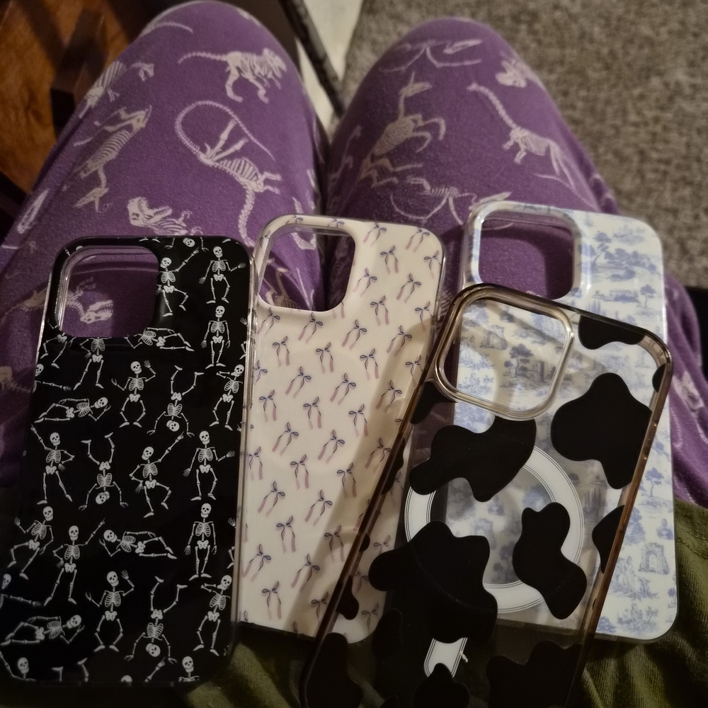 T.J.Maxx Skeleton and Cow Print Phone Cases